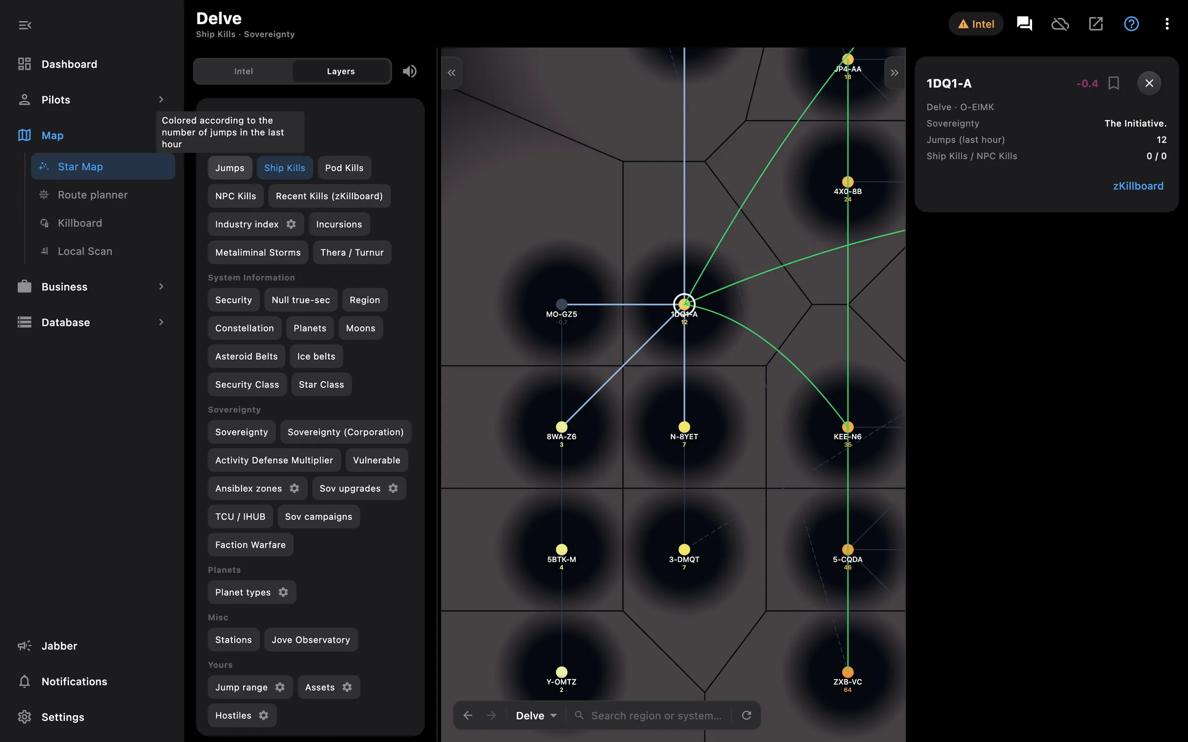 Map colour picker