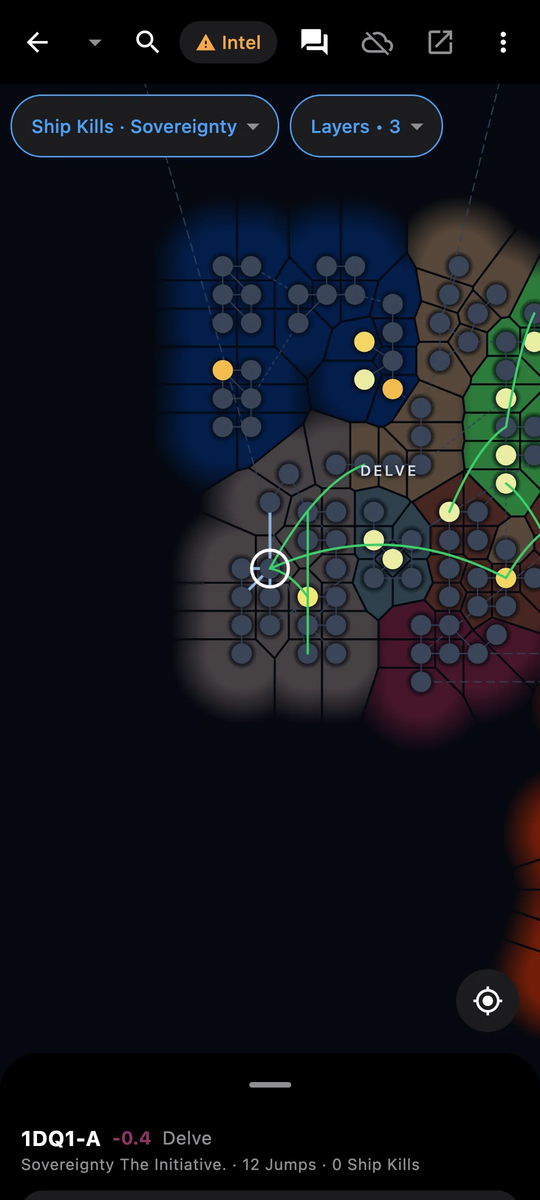 Star map on a phone